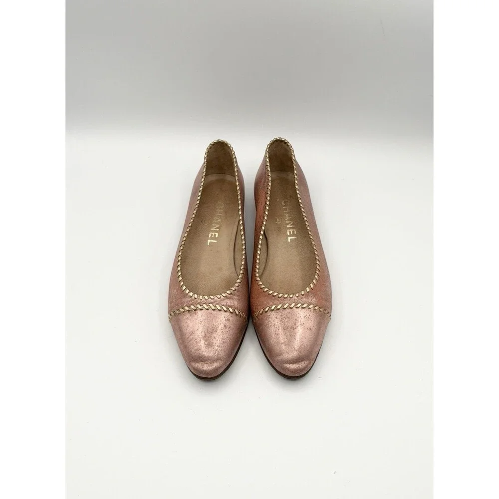 CHANEL pink metallic